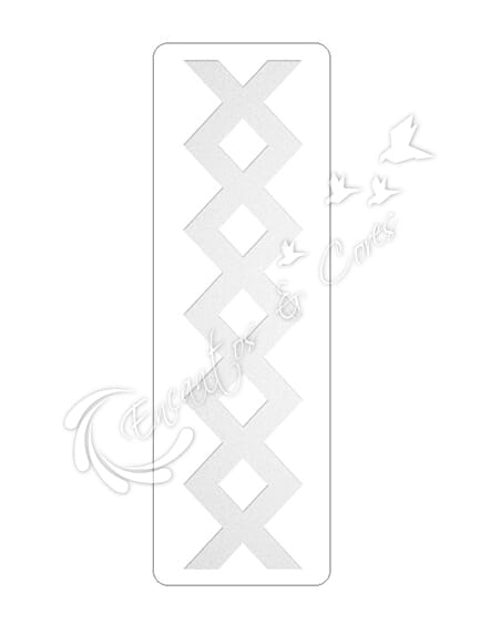 REGUA DE BARRADO ESTILOTEX PARA ARTESANATO COR: CRU DESENHO: R18